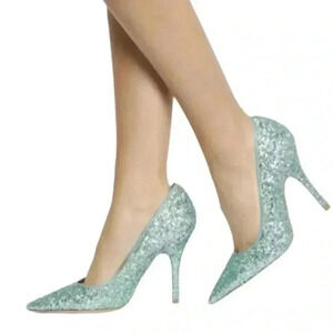 Women's Dressy Heels Pumps 
Special Occasion Party Shoes
Sparkly Green Size 8.5